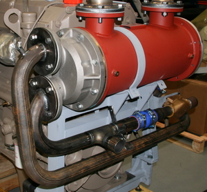 Gebogen leidingen van Dieselmotor